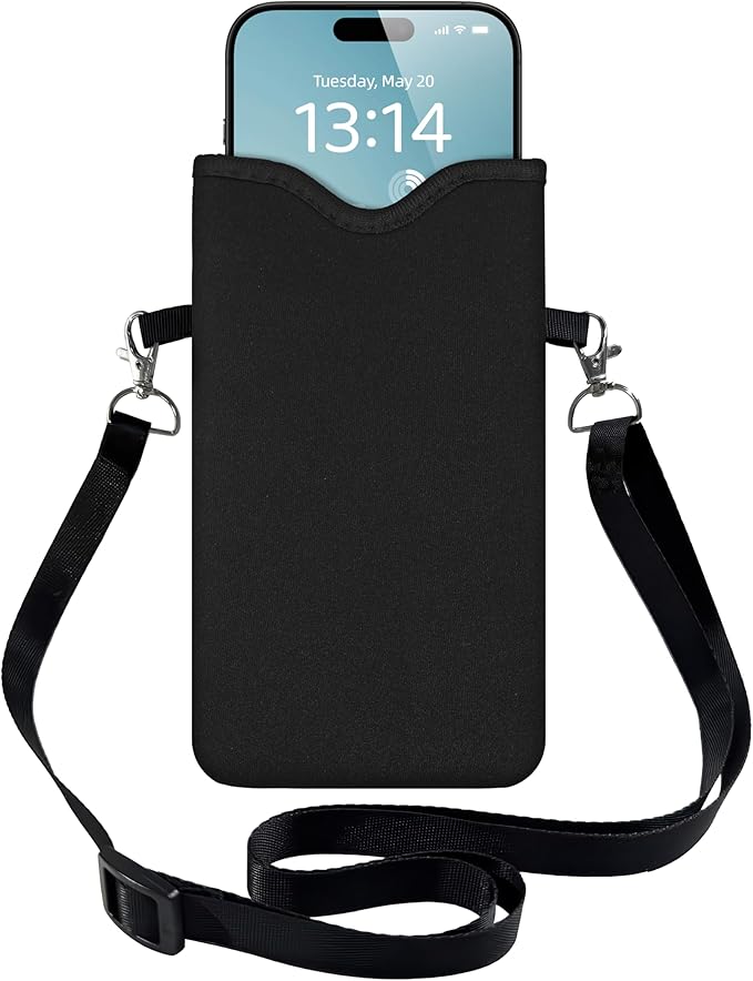 HAQuke Men Women Phone Sleeve Pouch Case Bag with Crossbody Strap/Neck Lanyard for iPhone...