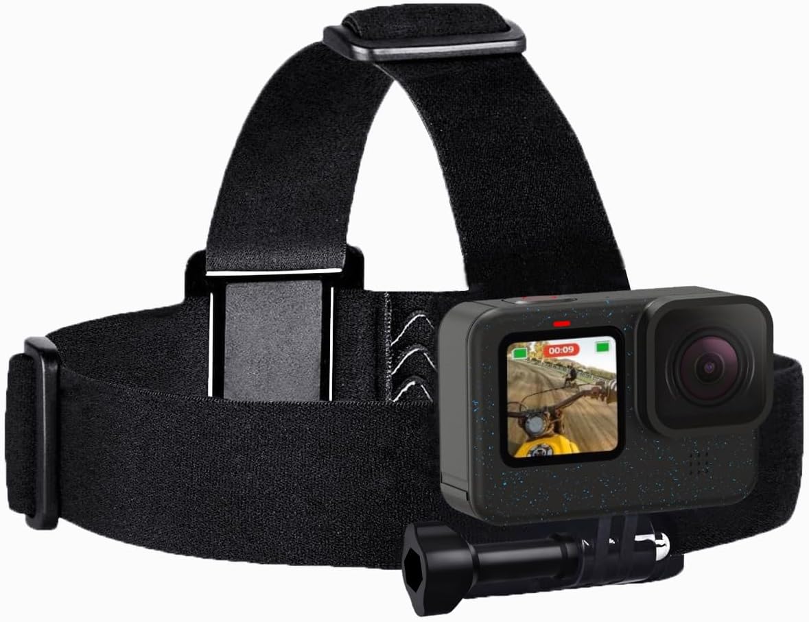 Head Strap Mount for GoPro | Stable Headband, for Go Pro Mission Hero 13 12 11 10 9 8 7 6 5...