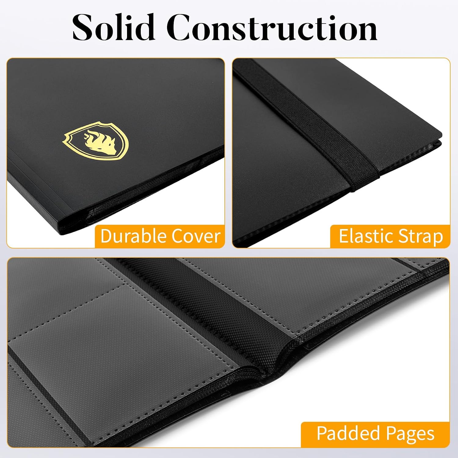 Heavy Duty Card Binder, Fabmaker 9 Pocket Trading Card Binder Holds 360 Cards, Sleek... image