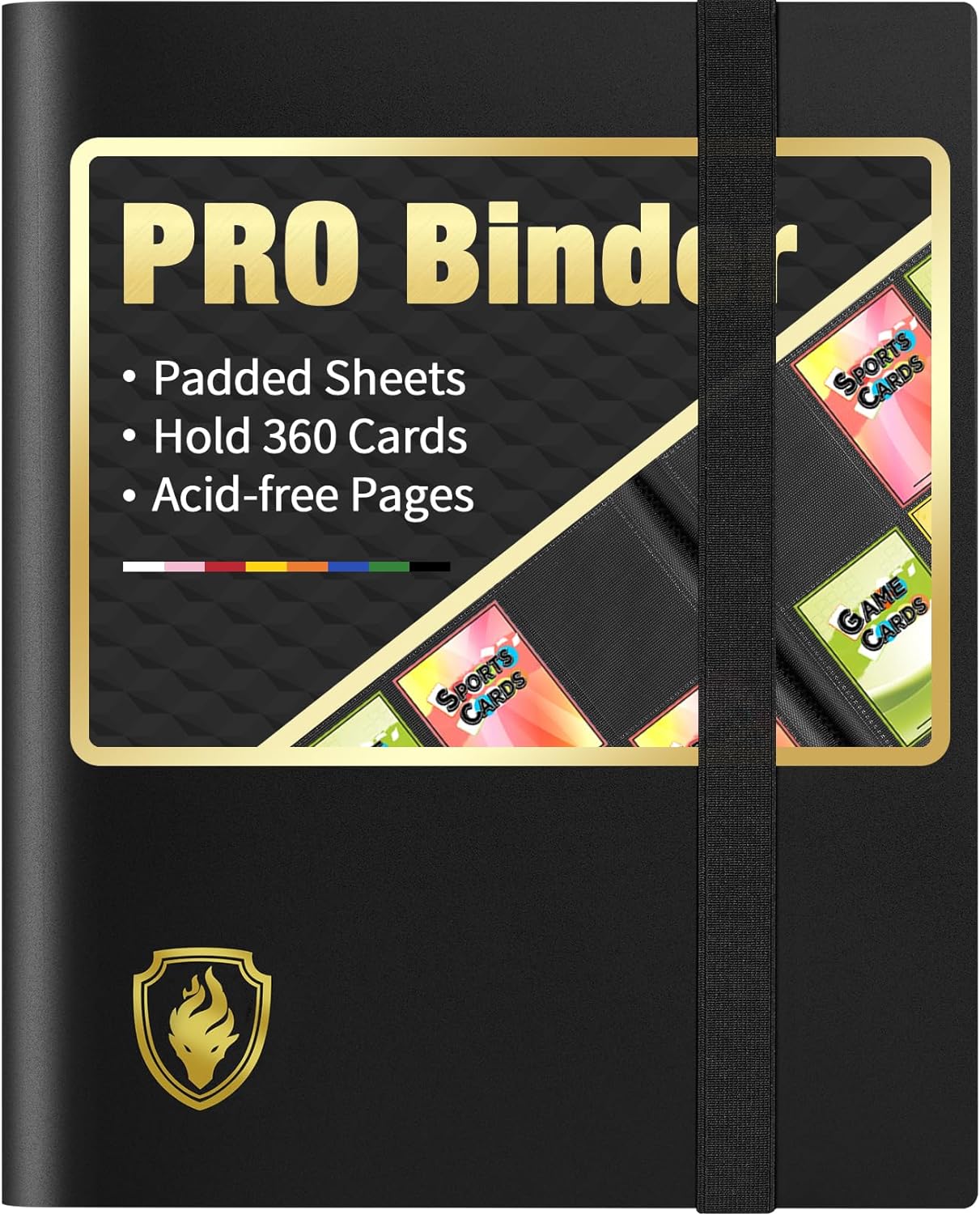 Heavy Duty Card Binder, Fabmaker 9 Pocket Trading Card Binder Holds 360 Cards, Sleek...