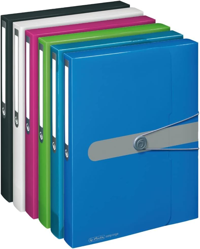 Herlitz Archive Box A4 Polypropylene with Spine Label Back Width 4 cm, 1 Piece, Design Print...
