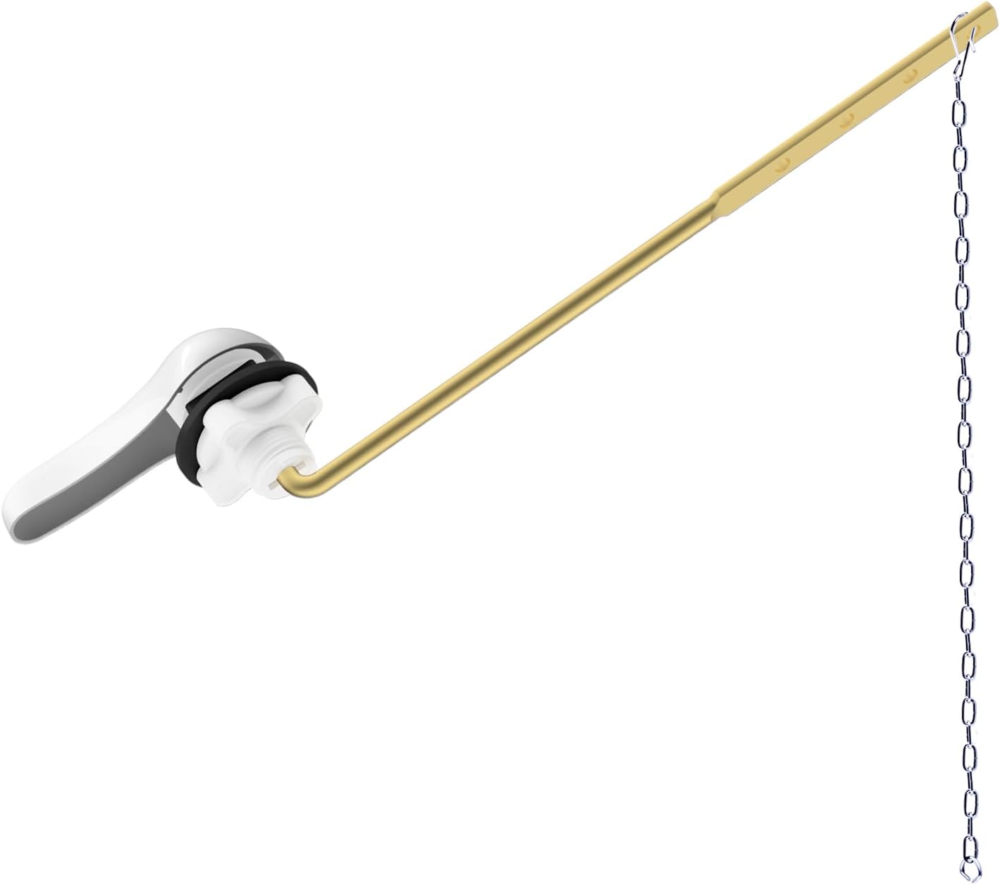 Hibbent Upgraded Metal Front Mount Toilet Handle Replacement Kit, Metal Flush Lever...
