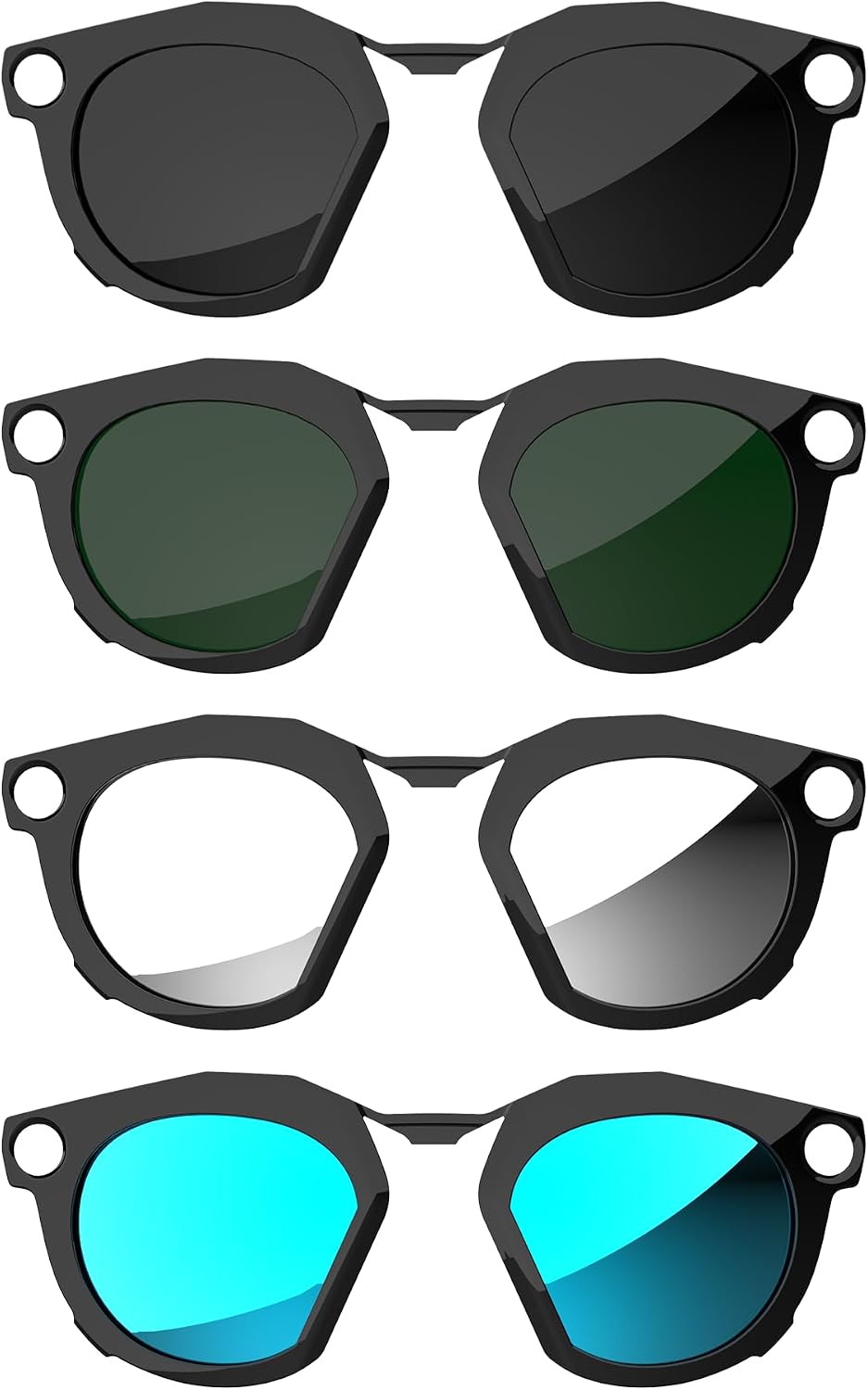HIBLOKS 4Pcs Polarized Clip Compatible with Oakley Meta HSTN Smart Glasses Accessories...