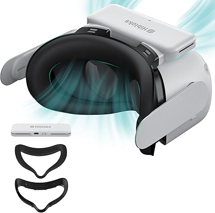 Hibloks Quest 2 Fan Cooling Mask for Meta/Oculus Quest 2 Accessories, Circulated Ventilation...