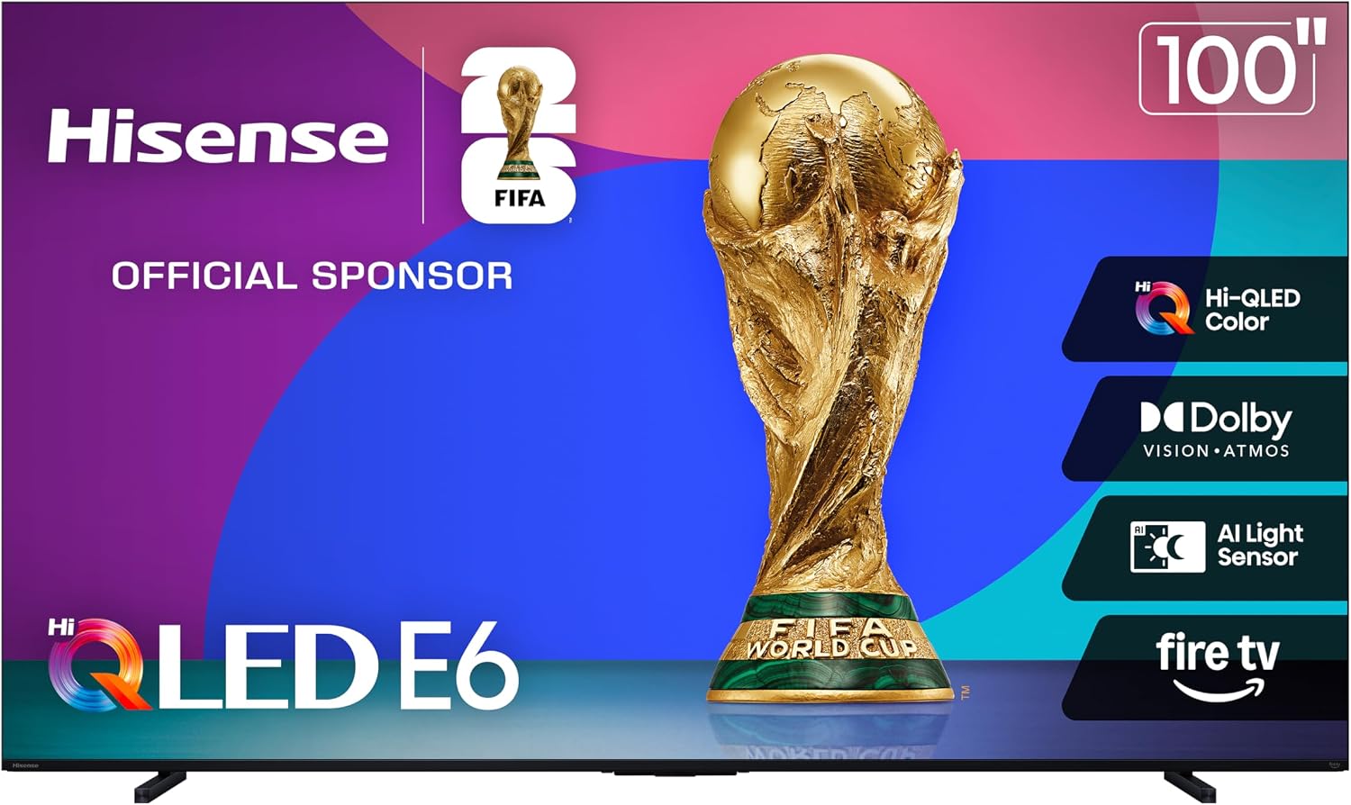 Hisense 100" Class E6 Series QLED 4K UHD Smart Fire TV (100E6QF, 2025 Model) - QLED, Native...
