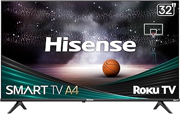 Hisense 32-Inch Class A4 Series HD 720p Smart Roku TV with Alexa Compatibility (32A4HNR)...