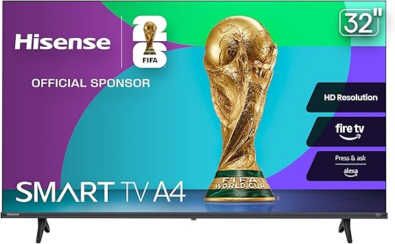 Hisense 32-Inch Class A4 Series HD Smart Fire TV (32A4HNF) - Full Array LED, HDR10, DTS...
