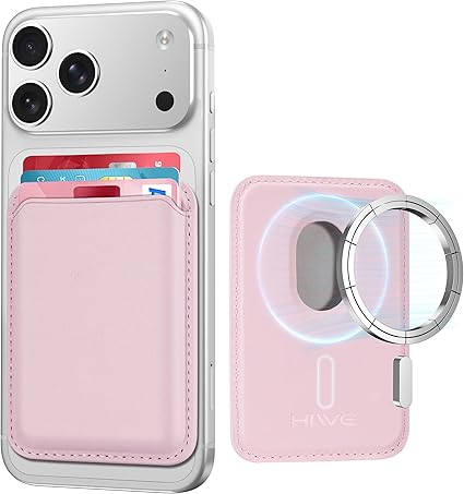 HiWe for MagSafe Wallet: 3-Card Holder, RFID Blocking, Strong Magnetic Wallet for iPhone...