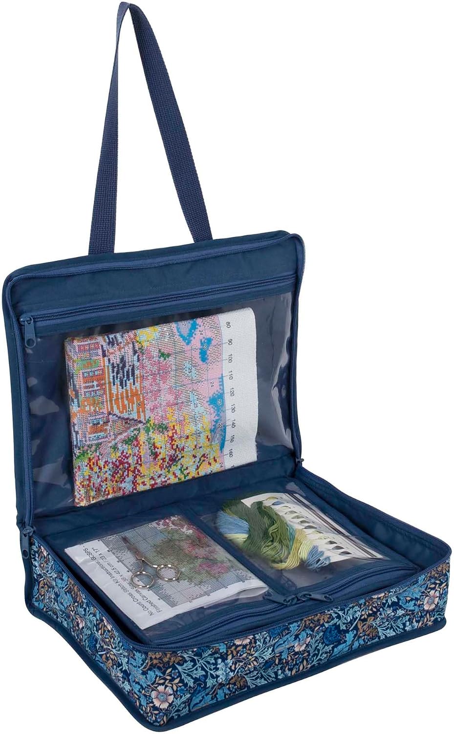 Hobby Gift Project Case Sewing and Yarn Storage Bag with Handles Internal Pockets and...