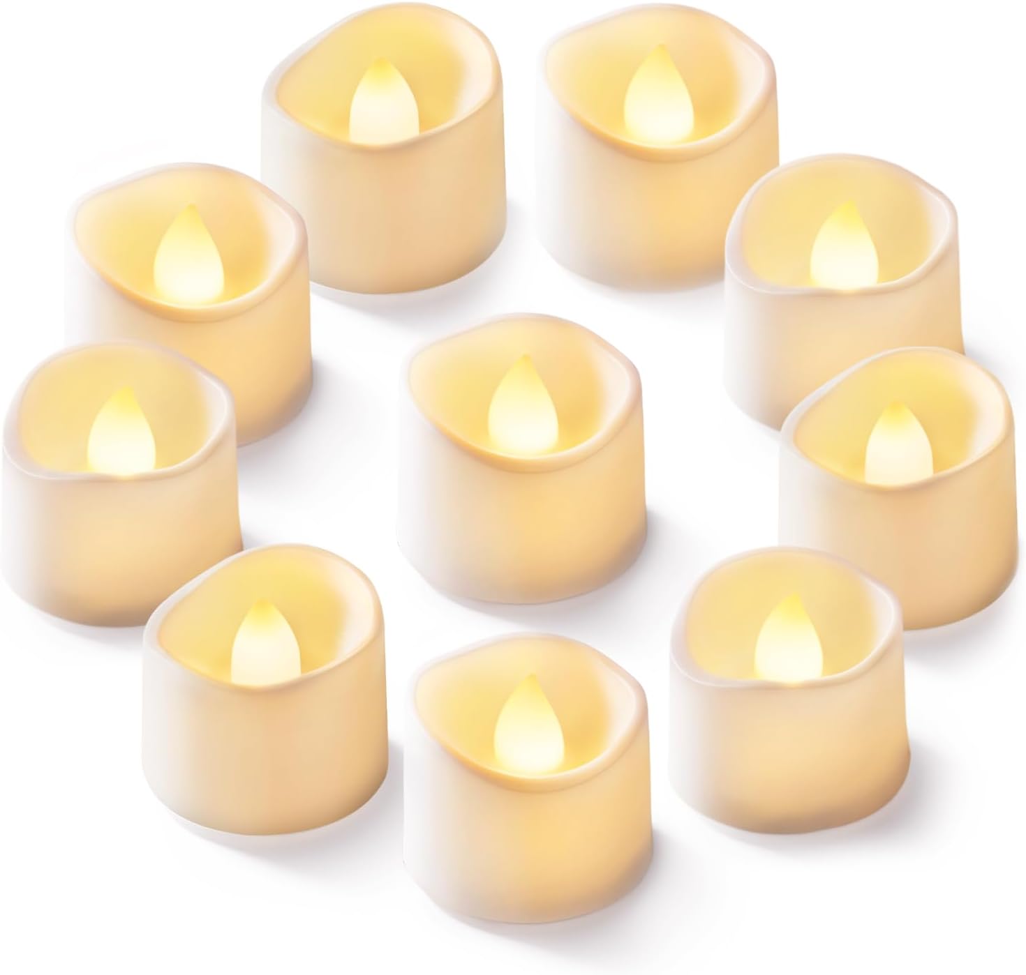 Homemory 12Pcs Flickering Flameless Candle Battery Operated, 200+Hours Fake Electric LED Tea...