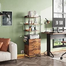 HOOBRO 2-Drawer File Cabinet with Shelves, Office Storage Filing Cabinet with Charging...