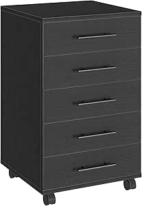 HOOBRO 5-Drawer File Cabinet, Office Cabinet with Drawers, Wooden Storage Cabinet with...