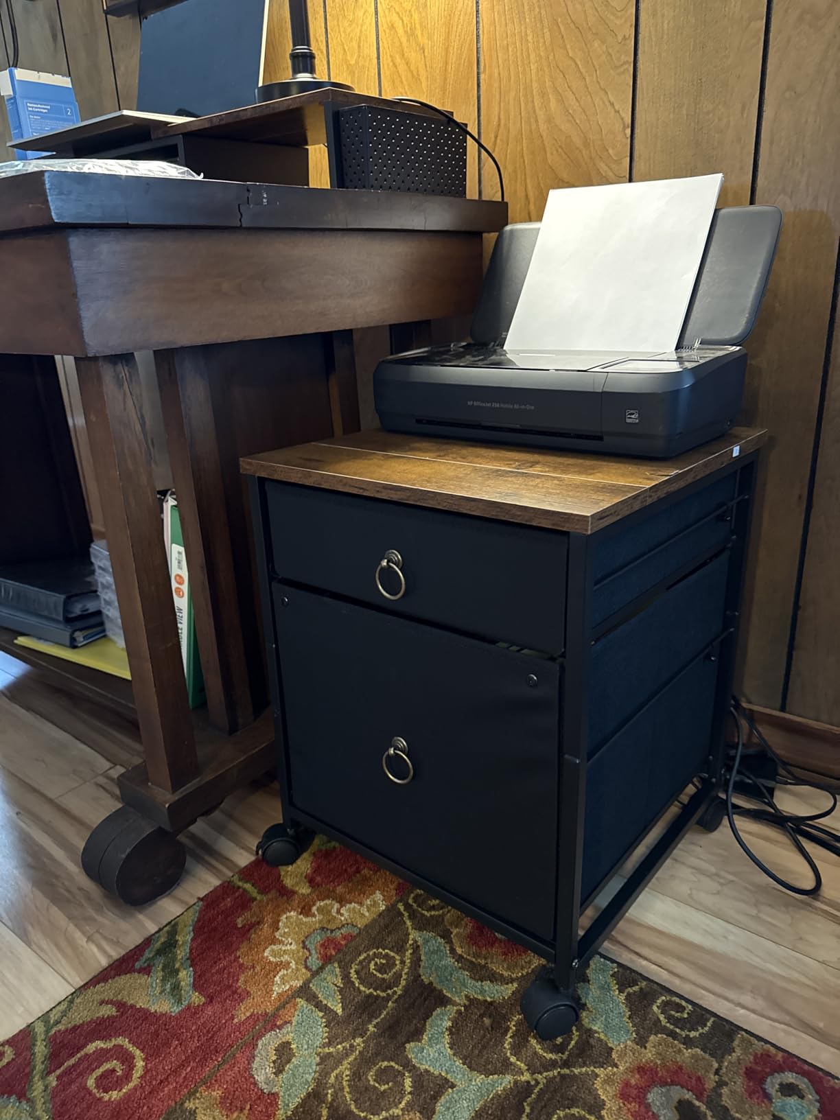 HOOBRO File Cabinet, 2-Drawer Vertical Mobile Office Cabinet, Rolling Printer Stand, for...
