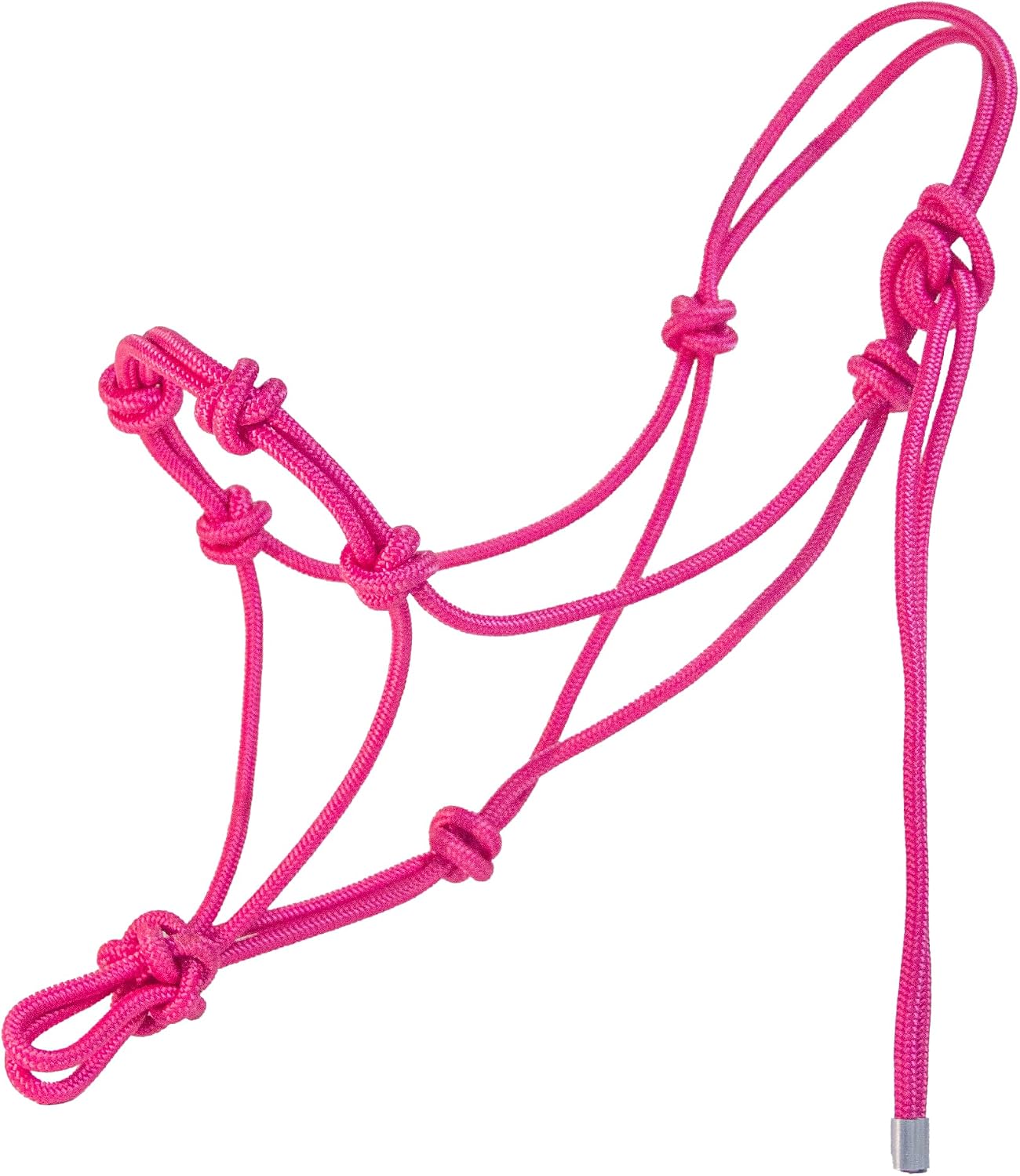 horzmetnex 4 Knot Rope Halter for Horses – Strong 1/4″ Stiff Rope Bitless Training...