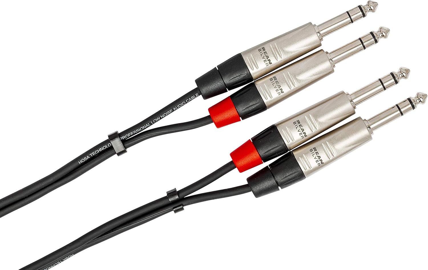 Hosa HSS-010X2 Pro Stereo Interconnect, Dual REAN 1/4 Inch TRS to Same, 10 Feet image