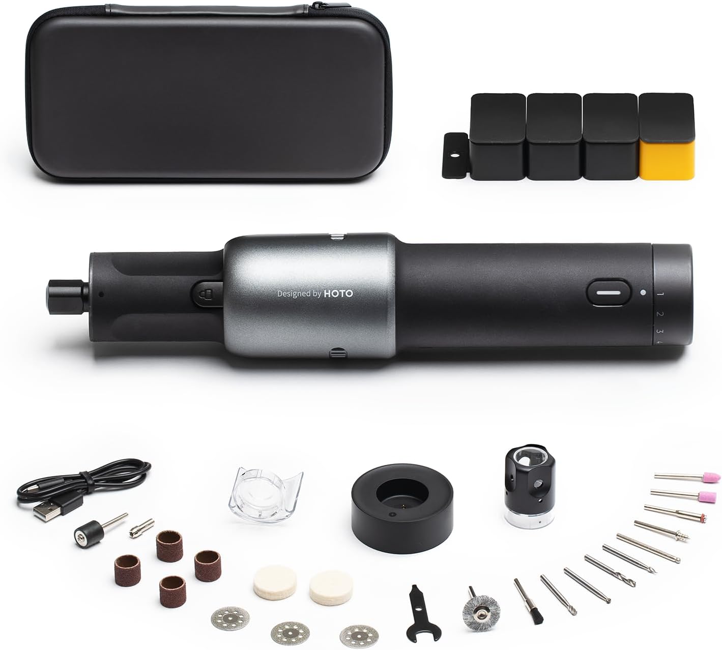 HOTO 35-in-1 Cordless Rotary Tool Kit, Strong Motor, 25000RPM 5 Variable Speed Powerful...