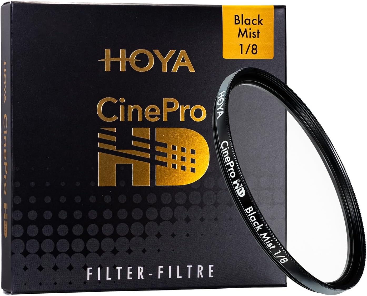 HOYA CinePro HD 49mm 1/8 Black Mist Camera Filter, 3D Matrix Cinematic Diffusion Optical...