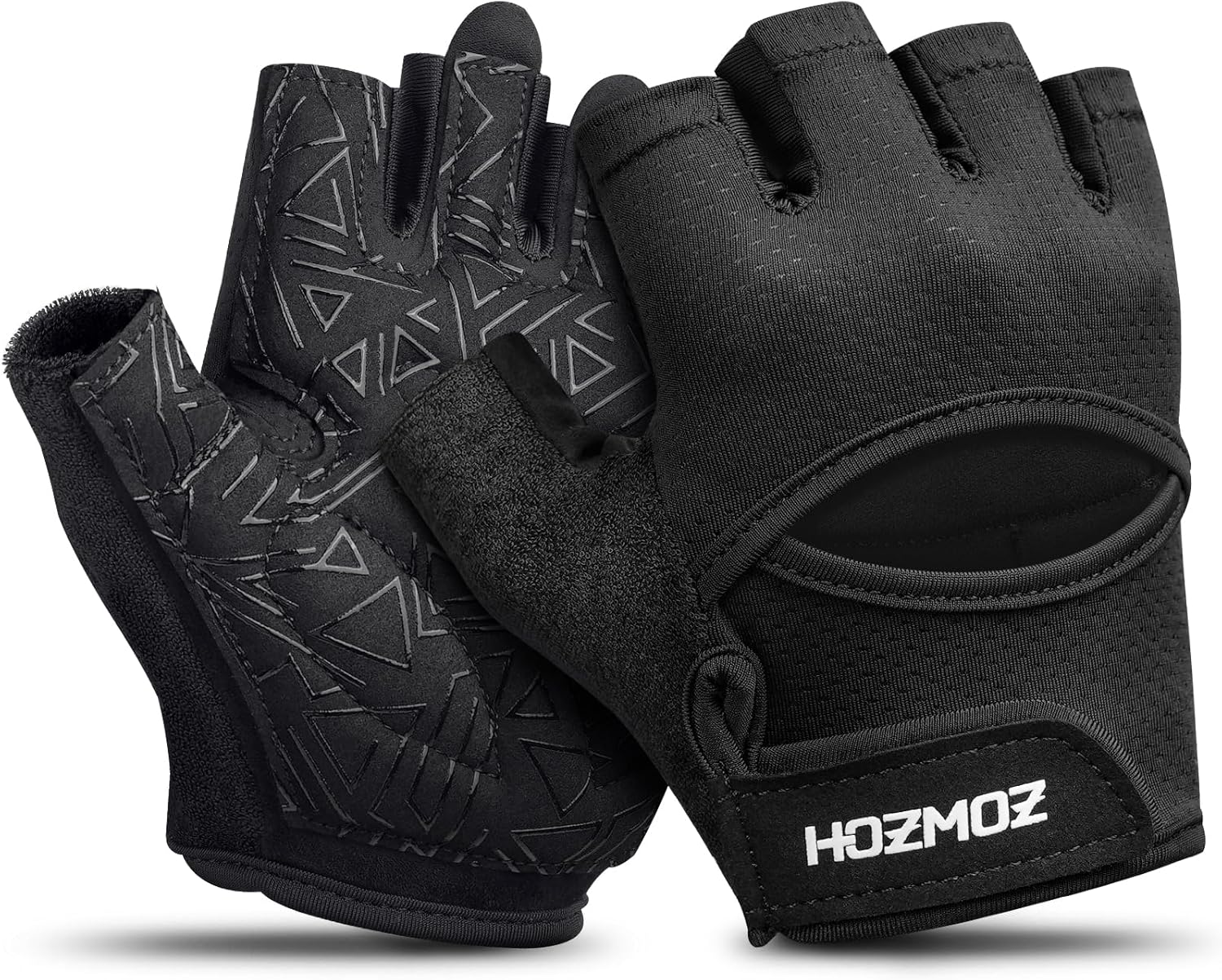 HOZMOZ Ventilated Weight Lifting Gloves, Thick Padded Workout Gym Gloves with Full Palm...