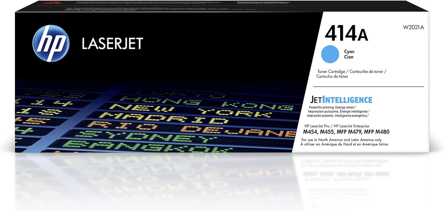 HP 414A Cyan Toner Cartridge | Works with Color LaserJet Enterprise M455dn, MFP M480f, Pro...