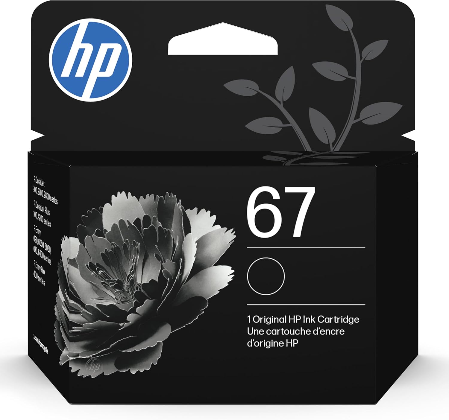 HP 67 Black Ink Cartridge | Works with DeskJet 1255, 2700, 4100 and Envy 6000, 6400 Series...