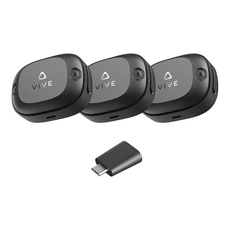 HTC Vive Ultimate Tracker 3 Pack + Dongle - VR Full Body Tracking - Compatible with SteamVR...