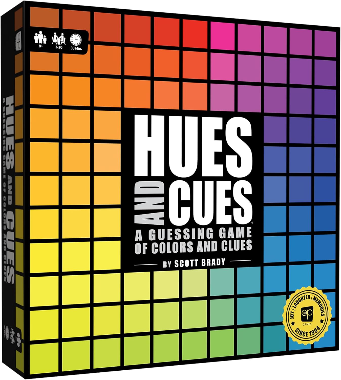 HUES and CUES - Vibrant Color Guessing Board Game for 3-10 Players Ages 8+, Connect Clues...