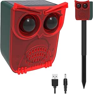 HULPPRE Solar Outdoor Motion Sensor Alarm-13 Sounds Including Dog Barking&Gunshot,130db Loud...