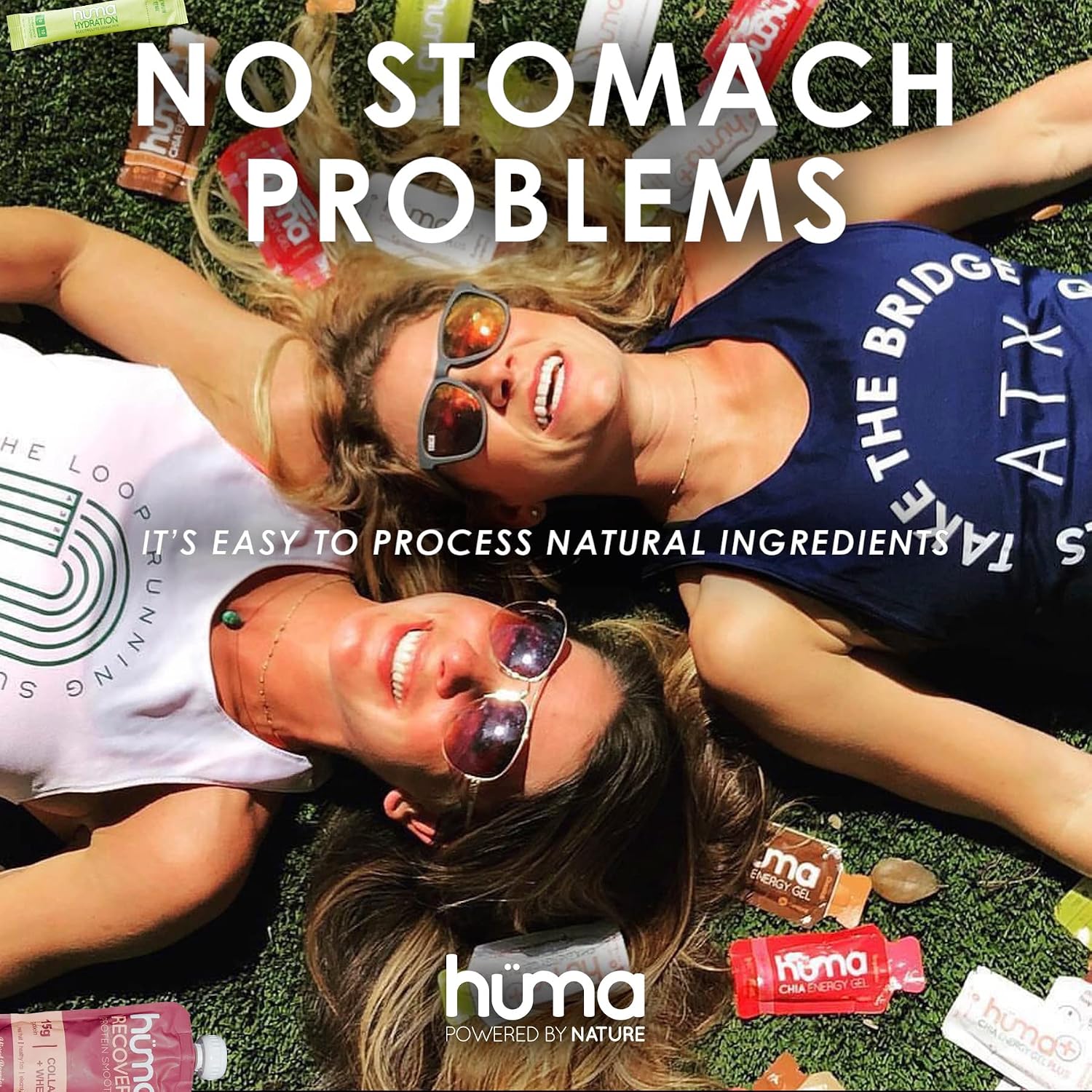 Huma Chia Energy Gel, Variety, 12 Gels | Real Food, Stomach Friendly Energy Gels image