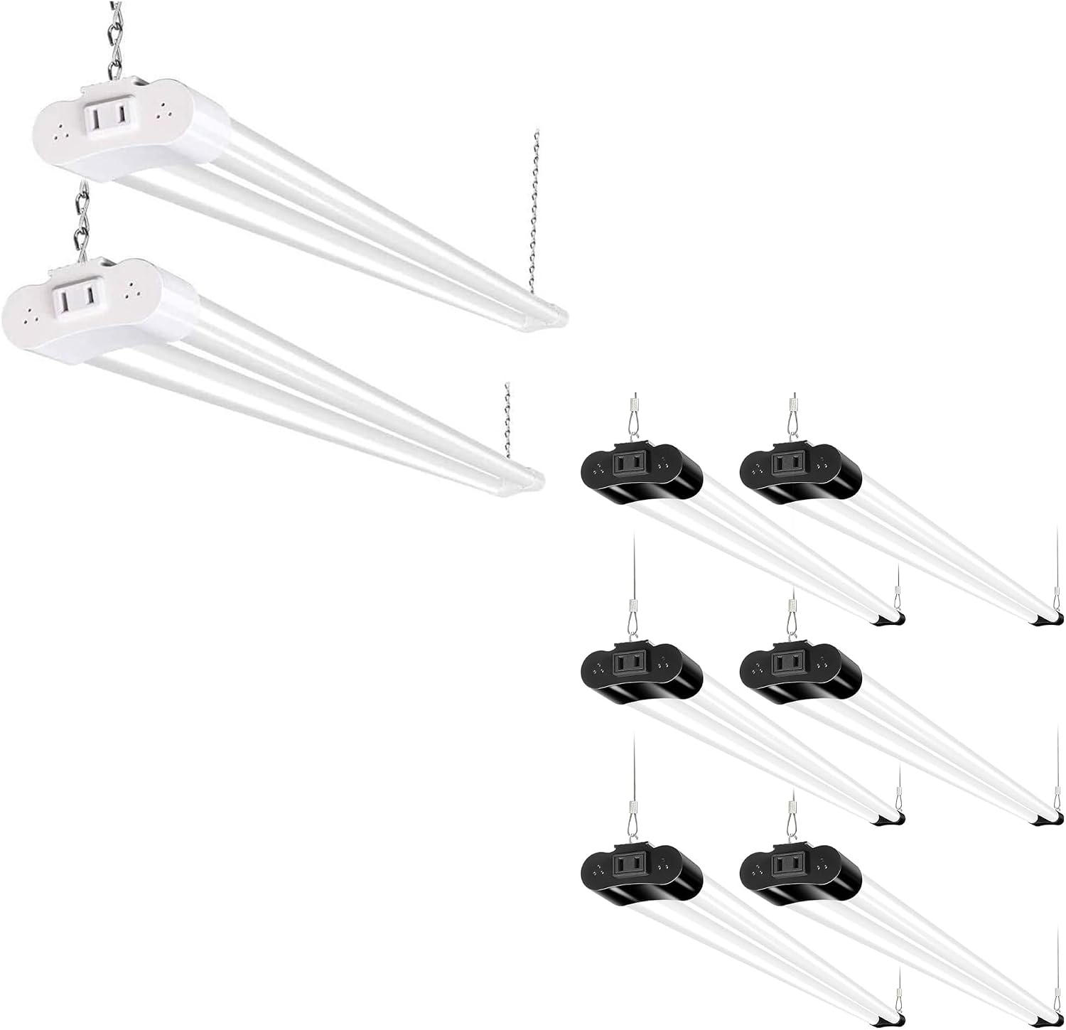 hykolity 5000K LED Shop Light Linkable, Daylight LED Ceiling Lights for Garages, Workshops...