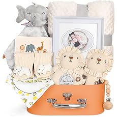 iAOVUEBY Baby Gift Set, Baby Shower Gifts for Girls Boys, Bear New Baby Gift Basket Include...
