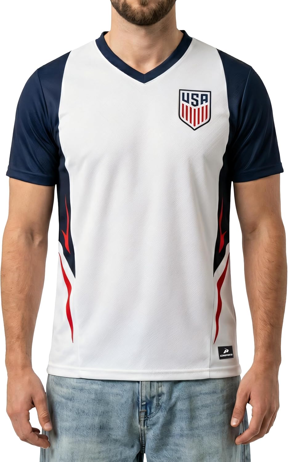 Icon Sports Officially Licensed US Soccer Federation Game Day Shirt - Unisex Adult