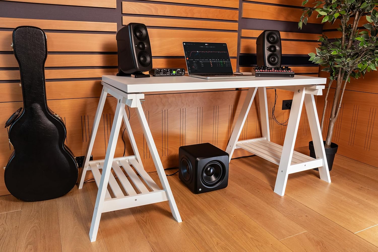 IK Multimedia iLoud MTM MKII Pair with ARC Mic & iLoud Sub Bundle, 25Hz Compact Reference...