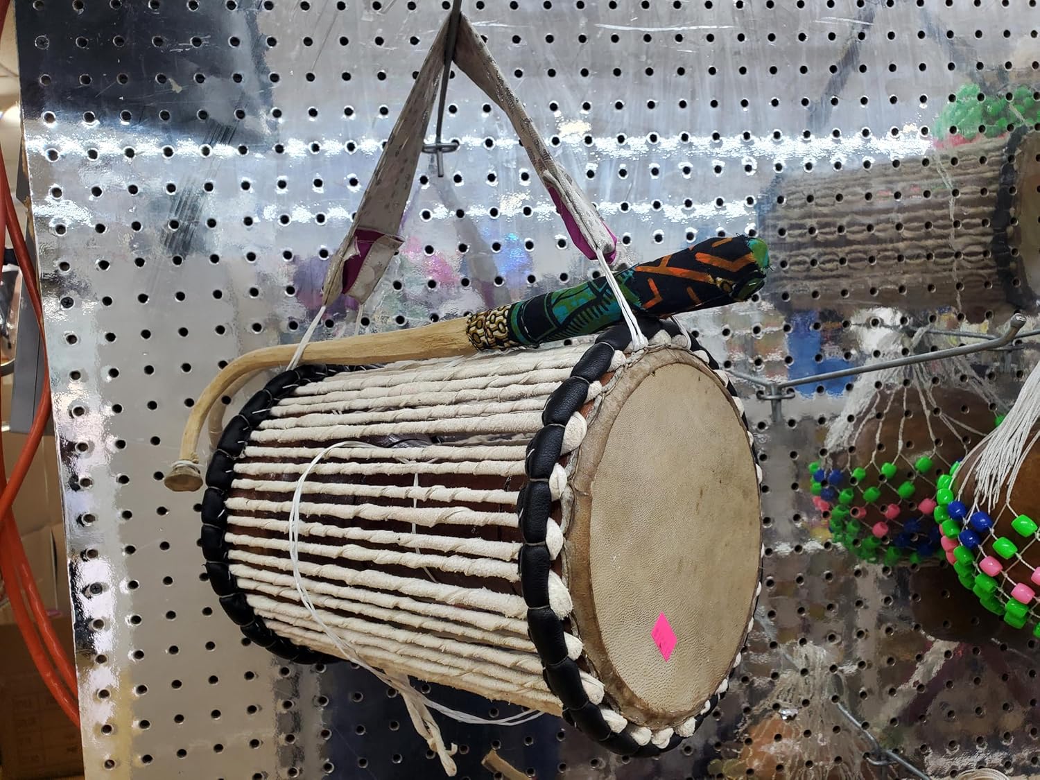 ilu Gangan African talking drum with drum Stick 10' 71/2 x 7'1/2