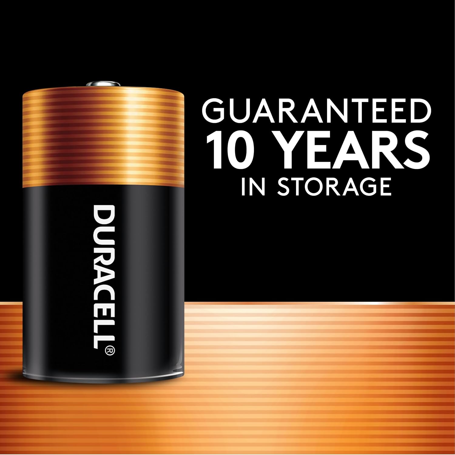 Duracell Coppertop D Batteries, 8 Count (Pack of 1), D Battery with Long-Lasting Power... image