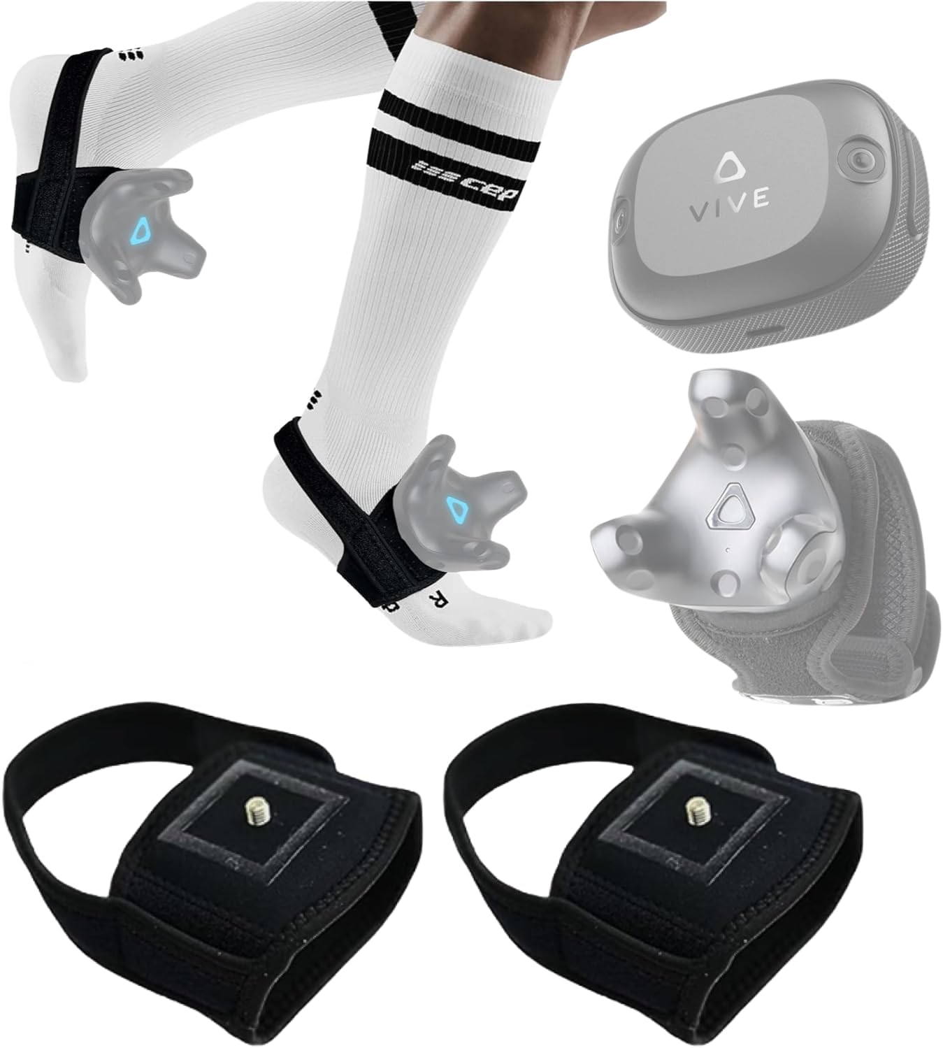 Skywin Vive Tracker Straps for HTC Vive, 3.0, 2.0, and Ultimate Trackers, 2 Pack Feet Strap...