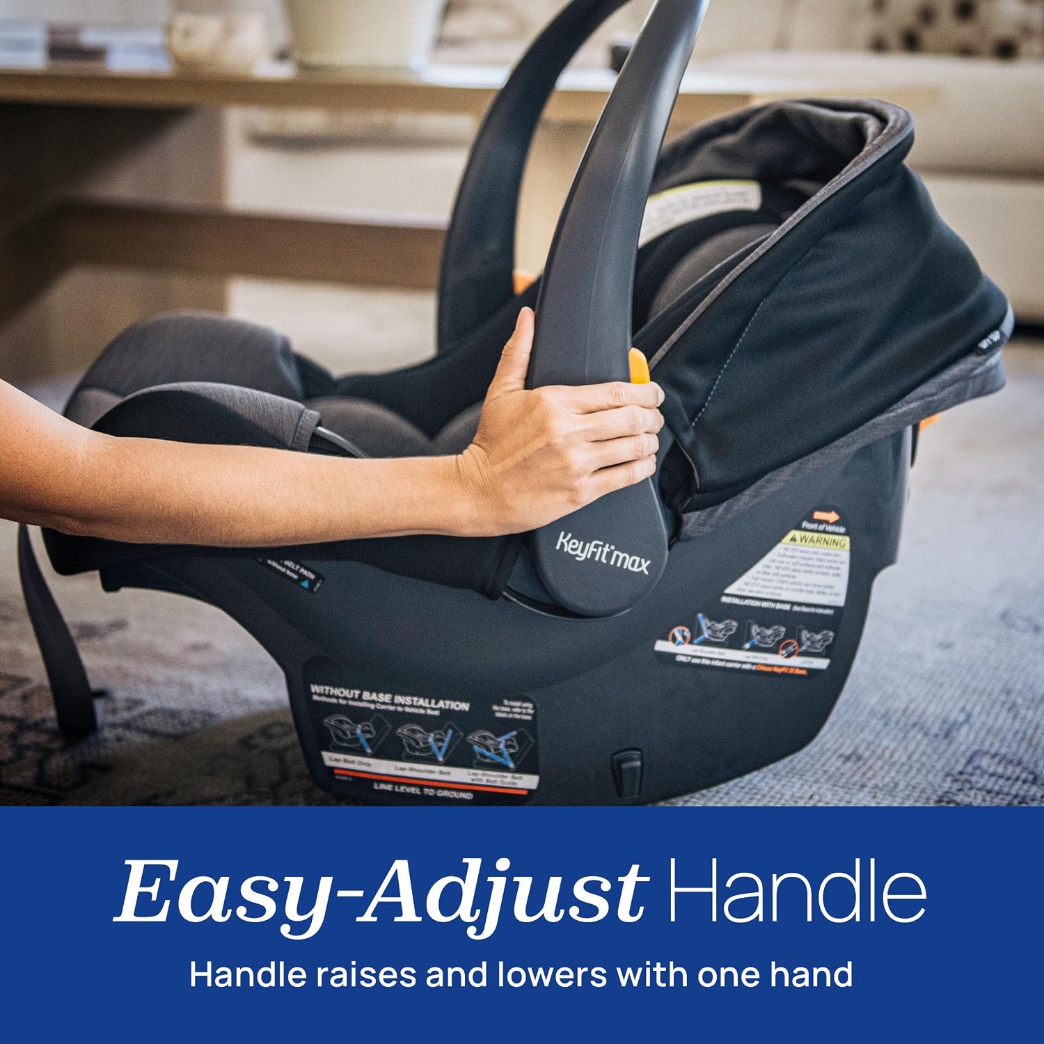 Chicco KeyFit Max Zip ClearTex Infant Car Seat and Base, Rear-Facing Seat for Infants 4-30...
