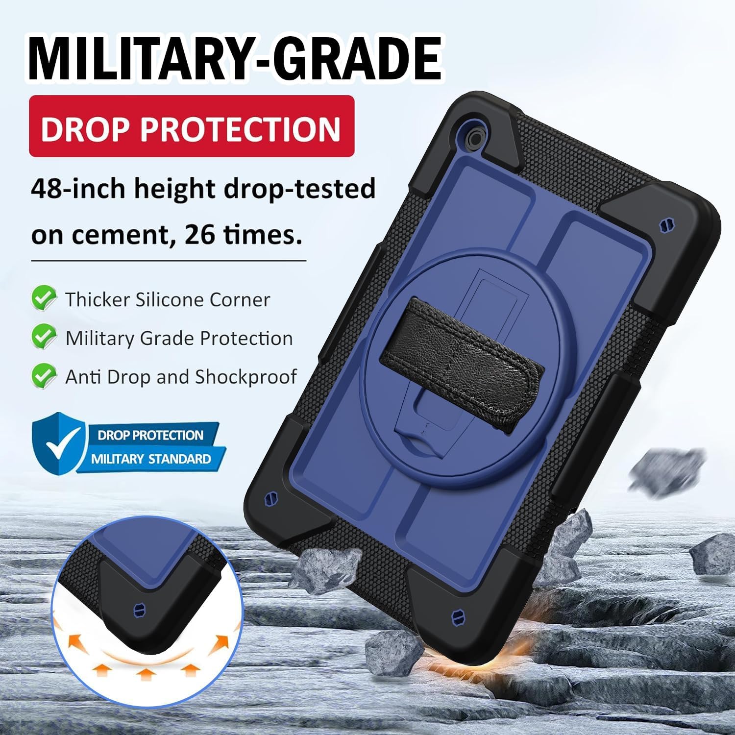 BMOUO for Samsung Galaxy Tab A9+ Plus Case 11" 2023 (SM-X210/X216/X218), Shockproof Galaxy...