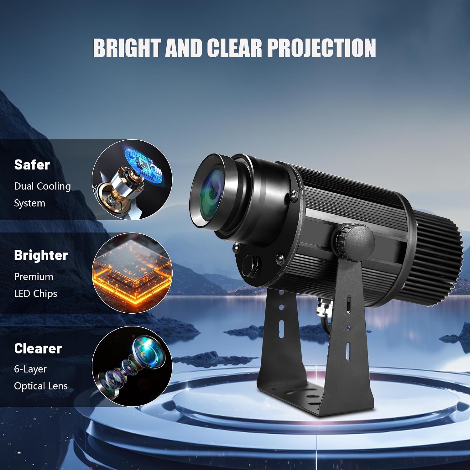 50W LED Logo GOBO Projector Light – Welcome Sign Projector with Remote Control,IP67...