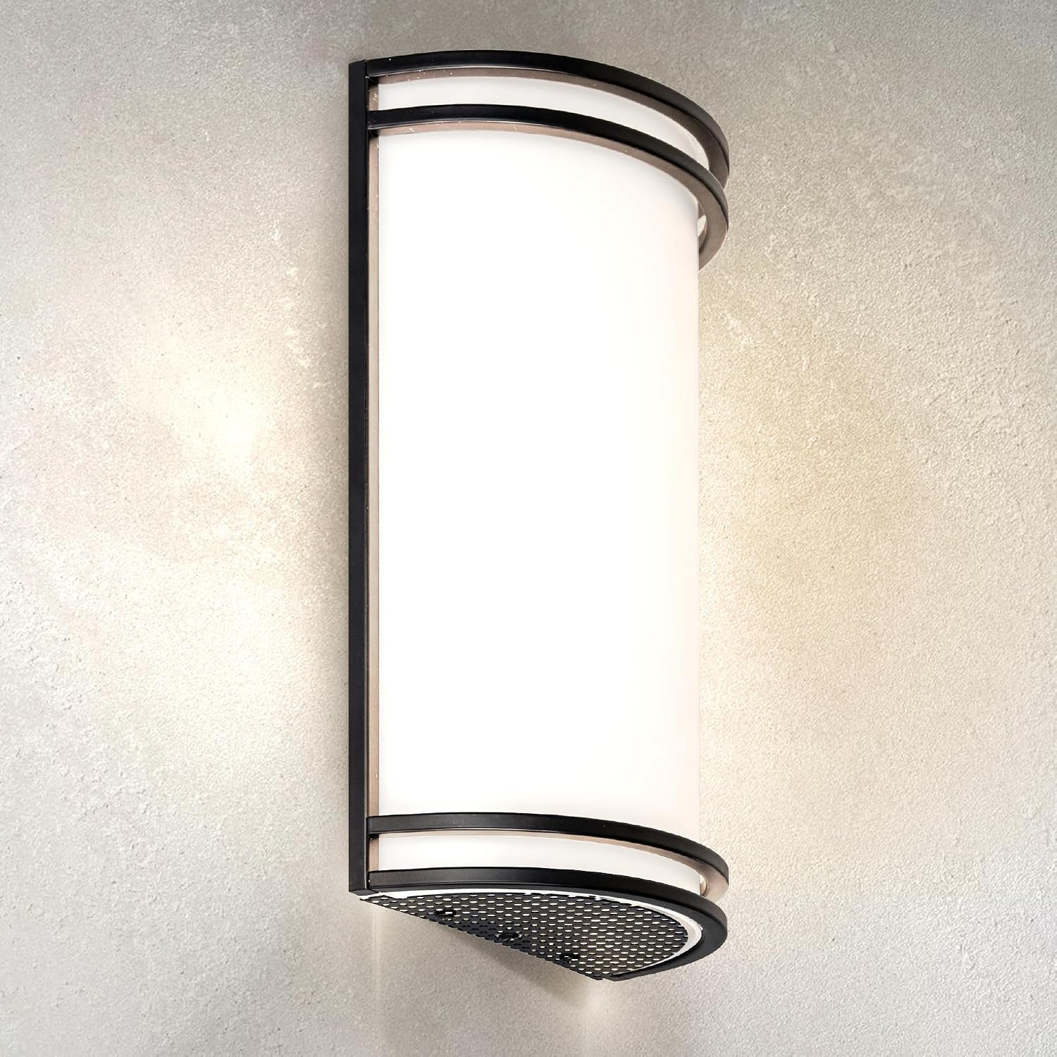 ASD LED Indoor Wall Mount Light Fixture - 14 Inch 20W Modern Interior Matte Black Dimmable...