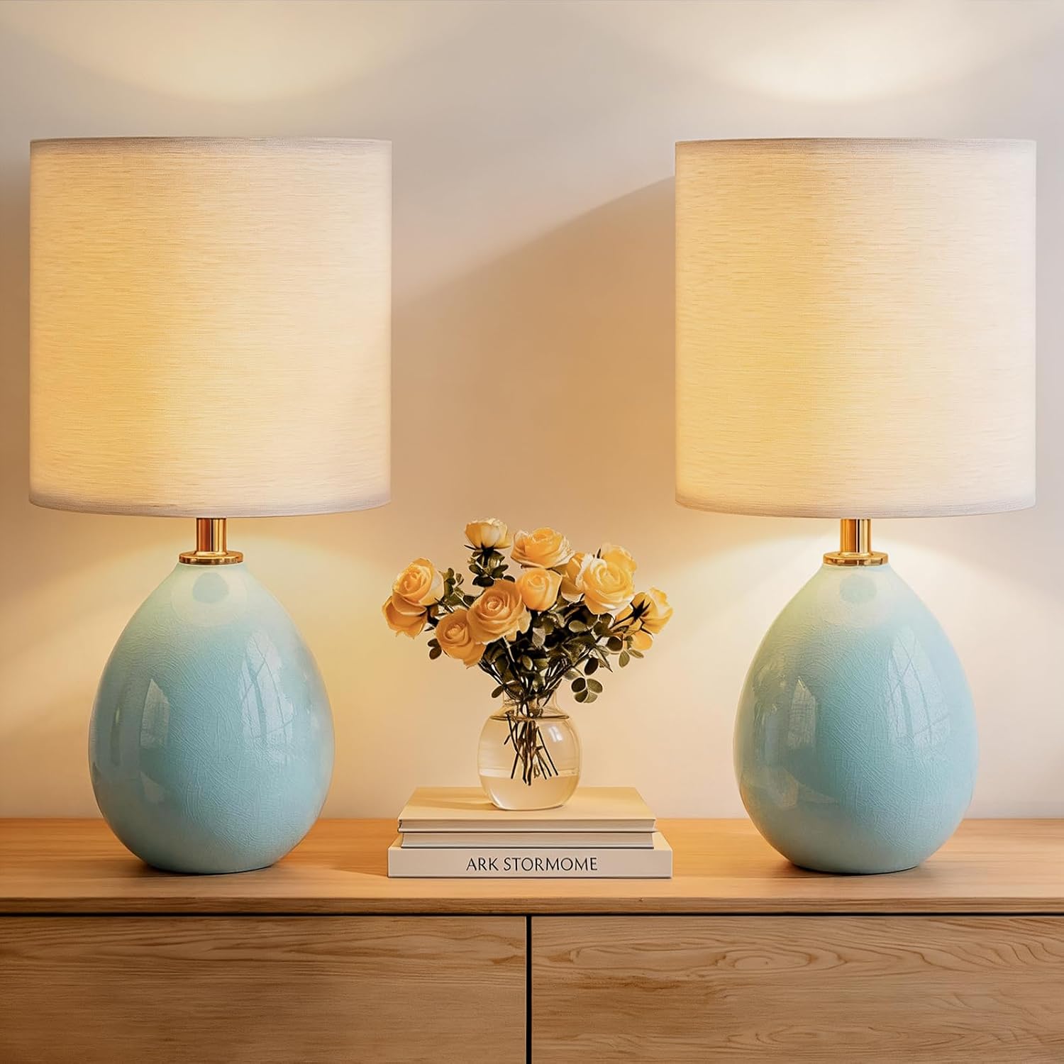 Dawnwake 18.5" Table Lamp Set of 2 for Living Room Bedroom, Bedside Lamps for Night Stands... image