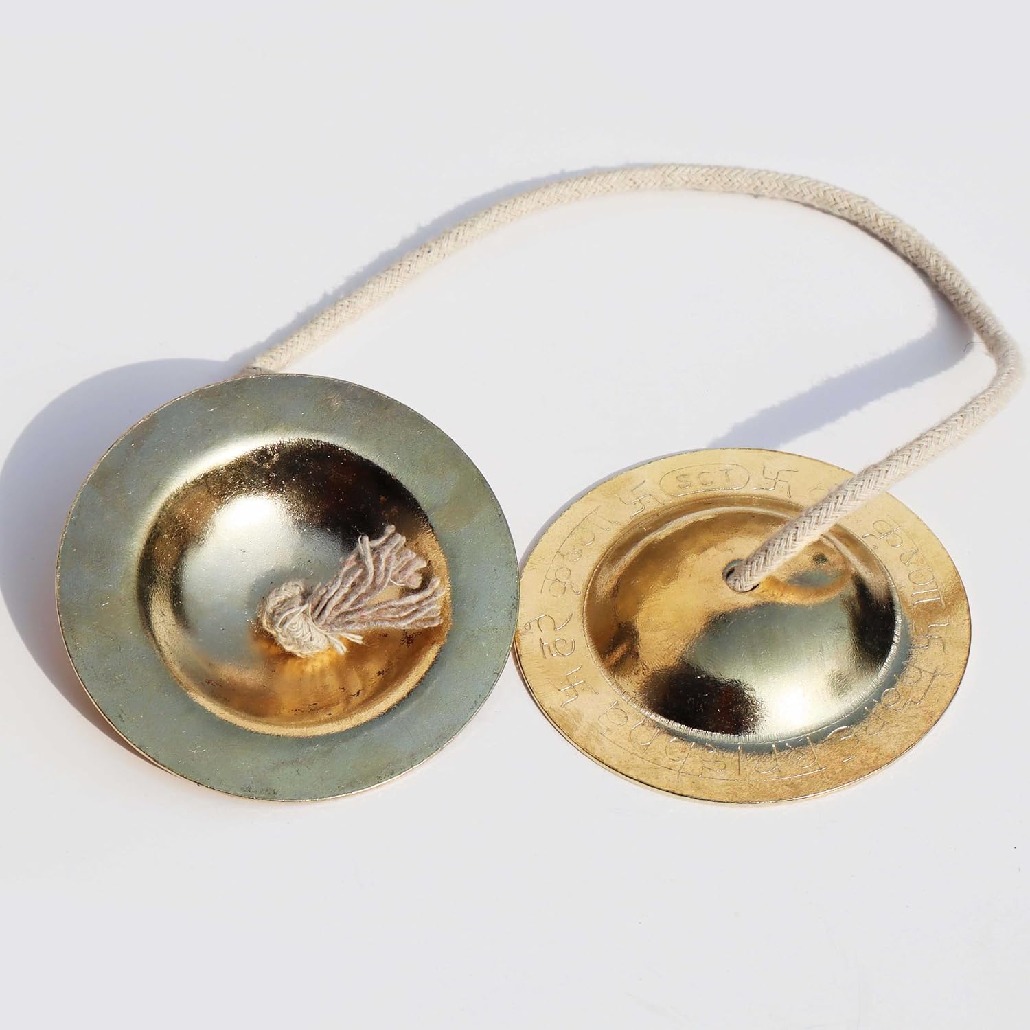 Indian Traditional Brass Manjeera | Manjira Musical Instruments Music Pooja | Puja Hand... image