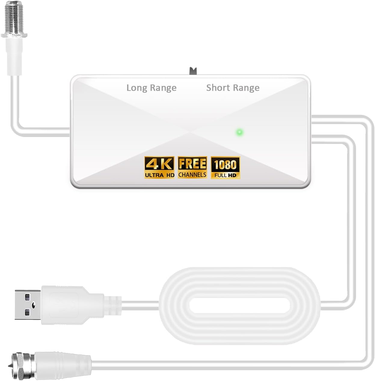 Indoor TV Antenna Amplifier, Digital Antenna Signal Booster, 25dB High Gain Powerful...