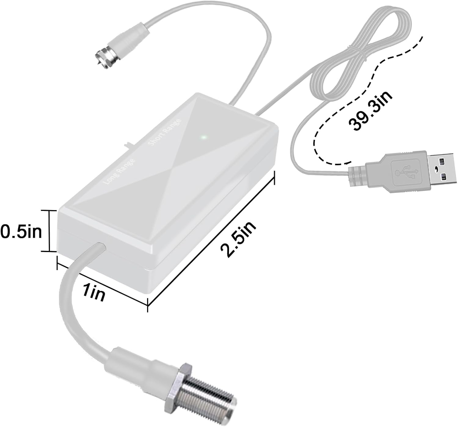 Indoor TV Antenna Amplifier, Digital Antenna Signal Booster, 25dB High Gain Powerful... image