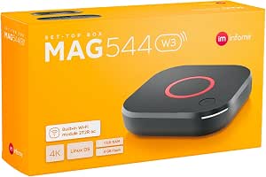 Infomir MAG544w3 4K Set Top Box | High-Performance Linux OS | 2160p @ 60 FPS, HDMI 2.1, HDR...