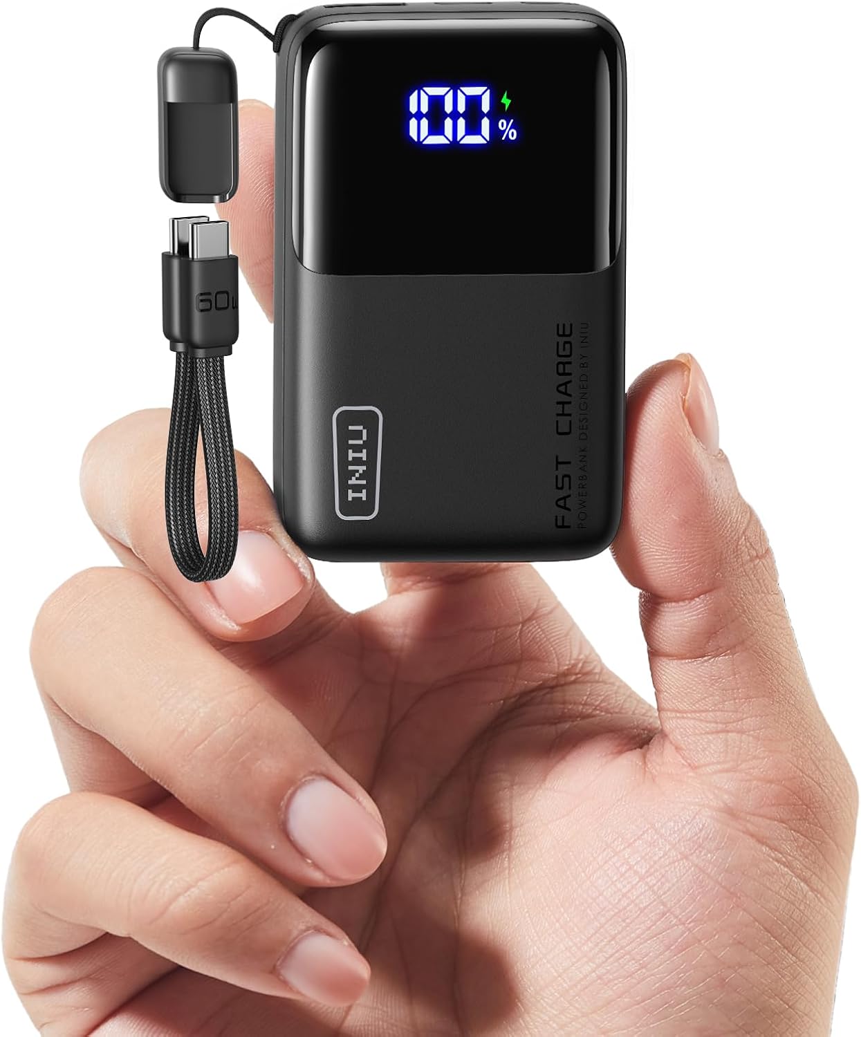 INIU Portable Charger, Ultra Mini 10000mAh 45W Fast Charging with Detachable Cable...