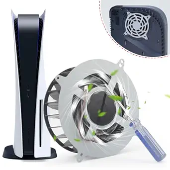 Internal Cooling Fan Replacement for Sony PlayStation 5 PS5 23 Blades Fan 17 Blades Fan...