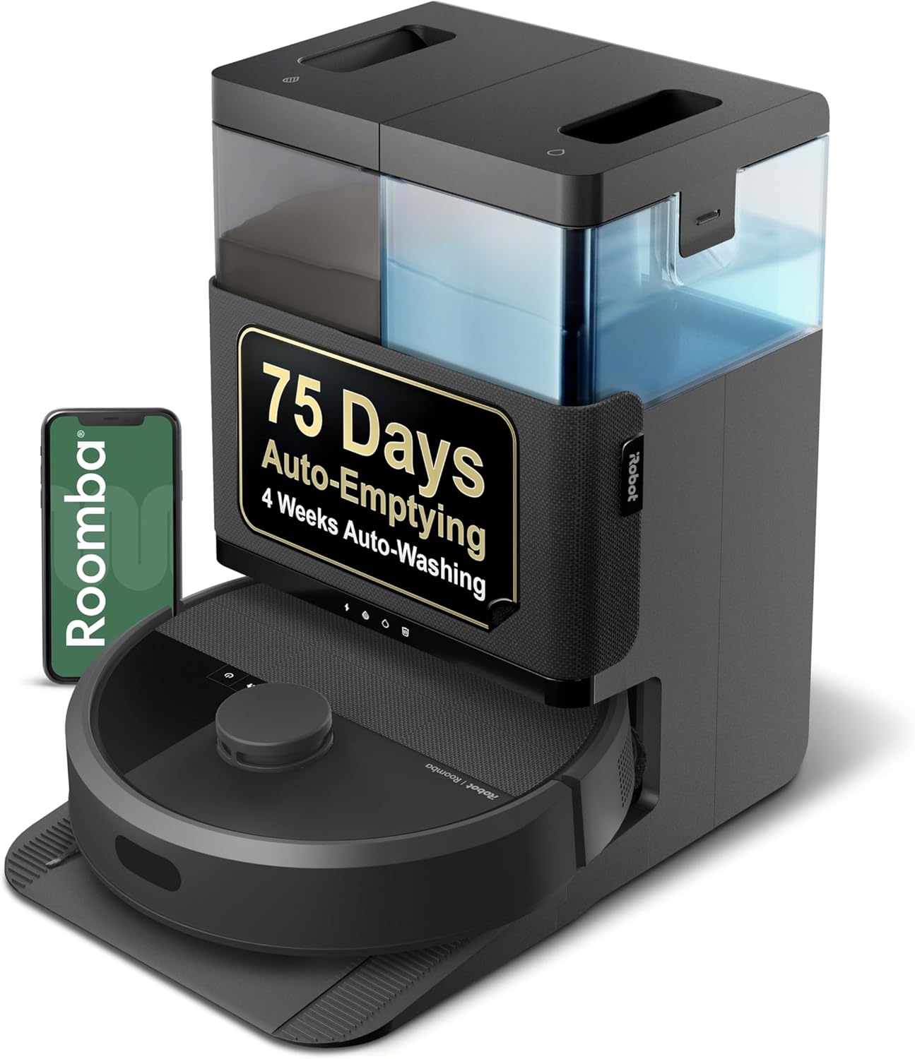 iRobot Roomba Plus 405 (G181) 2in1 Vacuum & Mop Robot with AutoWash Dock - Dual Spinning...
