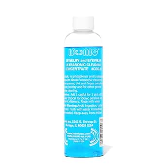 iSonic Ultrasonic Jewelry & Eyeglass Cleaner Solution Concentrate - Professional Cleaning...
