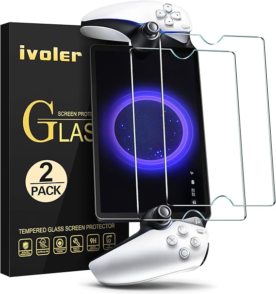 ivoler 2-Pack Screen Protector Tempered Glass for PlayStation Portal Remote Player 8 inch...