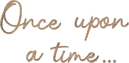 JarThenaAMCS Once Upon a Time Wooden Sign Reading Corner Sign Nursery Wall Decor for Kids... image
